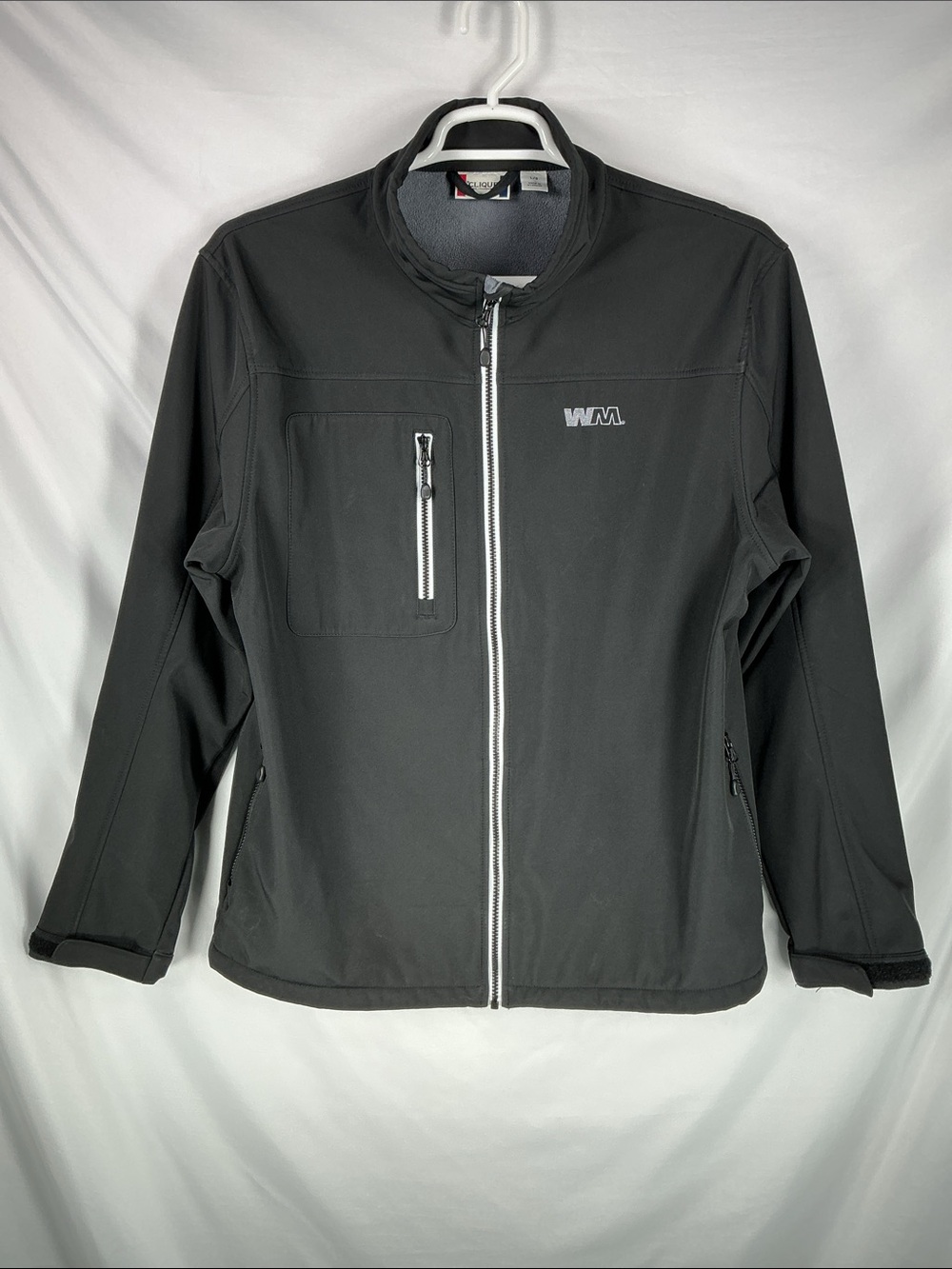 Clique Waste Management Black Windbreaker Jacket Men's Large Workwear